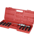 Absolute Beast 9 Piece Internal Bearing Puller Extractor Kit With Slide Hammer And Eight Collets Size 8 To 32 Mm in red carry case