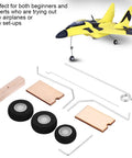 Metal Fixed Wing RC Aircraft Landing Gear Wheel Universal Set For DIY Builds with wood airframe components and wheels