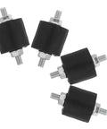 4 Pack M8 Air Compressor Vibration Dampening Mounts With Nuts Heavy Duty Rubber Shock Absorber Pads For Vibration Isolation And Noise Reduction In Industrial Equipment, black rubber mounts
