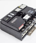 Real Deal Three Pole Circuit Breaker Featuring Rock Solid Electronic Trip Kit For Heavy Duty Electrical Panels N Frame 1200 Amp Rating, side view.