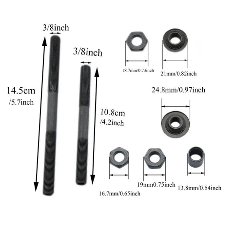Dimensions and components of Lightweight Dope Quick Release Bicycle Skewer For Road Mountain And BMX Bikes Easy Install Axle Replacement