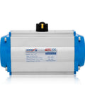 Straight Fire Double Acting Pneumatic Actuator With Precision Control Air Cylinder, compact aluminum design for valve damper use.