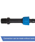 ANKA high-pressure poly-pipe male NPT adapter, 3/4 in. x 3/4 in., black nylon body with blue nut