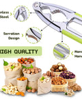Heavy Duty Nut And Shell Cracker Set With No Slip Grip Handles Seafood Tools And Picks Walnut Crusher for nuts and shells