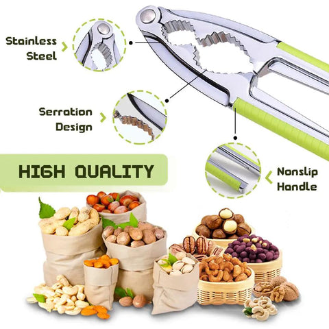 Heavy Duty Nut And Shell Cracker Set With No Slip Grip Handles Seafood Tools And Picks Walnut Crusher for nuts and shells
