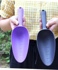 Lightweight Plastic Garden Shovels Set With Ergonomic Handles, Mini Spatulas For Planting And Transferring Soil, Indoor Gardening Tools, Easy Plant Care And Maintenance, purple and gray