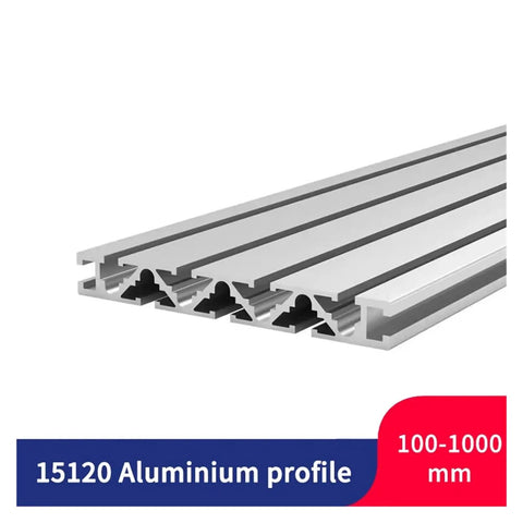 Premium CNC 3D Printer Parts 15120 T Slot Aluminum Profile Extrusion Frame Anodized Linear Rail showing 1000mm sections.
