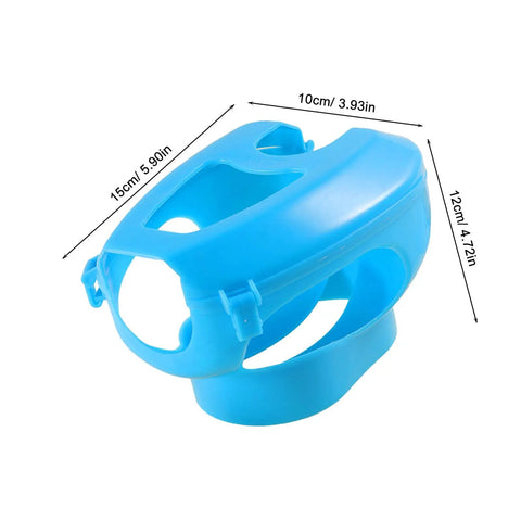 Pro Grade Pigeon Injection Holder For Easy Medicine Feeding, blue plastic, hollow out design, 5.90 x 4.72 x 3.93 inches