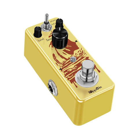 Dope Optical Compressor Pedal For Electric Guitar And Bass With Smooth Attack And Decay, True Bypass, Mini Size Metal Housing In Yellow
