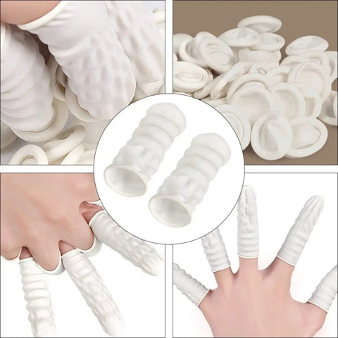 Top Shelf Anti Static Fingertip Protectors White Latex Finger Cots for electronics repair and painting, 800 pieces.
