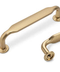 Champagne Bronze Cabinet Pulls 3-3/4 Inch 96mm 10 Pack Kitchen Cabinet Handles Drawer Pulls Hardware for a Modern Easy Upgrade to Your Cabinets Great for Kitchen Remodels Cupboard Makeovers and DIY Projects, shown front and side view