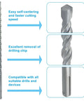 OSVJE 2-pack SDS Plus rotary hammer drill bit, 1/2 in x 12 in, carbide-tipped masonry bit for concrete