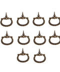 Mini Cabinet Knob Set Ten Pack Antique Bronze Finish With Self Tapping Screws, Durable Zinc Alloy, 24x27mm, for Furniture Hardware