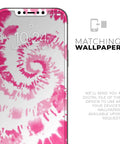 iPhone 11 Full Body Skin Decal Wrap Kit Spiral Tie Dye V6 with matching wallpaper preview