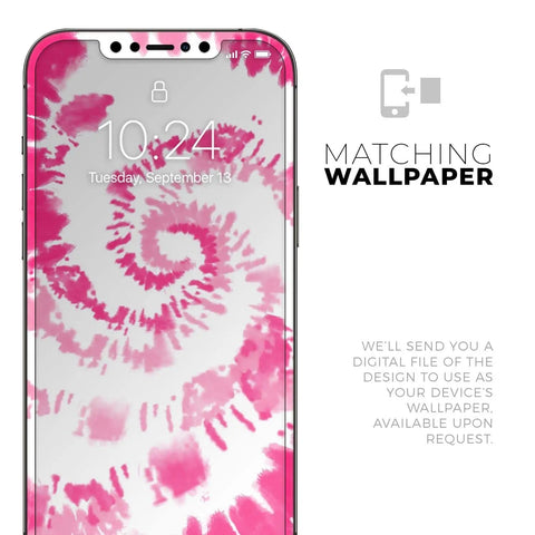 iPhone 11 Full Body Skin Decal Wrap Kit Spiral Tie Dye V6 with matching wallpaper preview