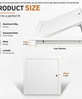 Top Shelf Locking Aluminum Drywall Access Panel With Rock Solid Galvanized Steel Frame And Snug Key Lock Cover. Size details and lockable access.