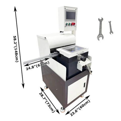 Automatic CNC Rotary Cutting Off Machine Workhorse With One Point Five Seven Inch Wide Clamping Range For Tungsten Steel HSS Iron Copper Aluminum 110V 1500W High Power Cut Tool For Precise Fast Clean Cuts Built For Durable Heavy Duty Performance In Metal, 58.2 x 28.7 x 23.6 in