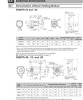 CHUNYE SGM7G servo motor with brake, 1.8 kW, model SGM7G-20AFC6C, external dimension drawings (front and side views)