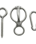 Heavy Duty Stainless Steel Horse Tie Ring With Eye Bolt And Quick Snap For Safe Humane Tethering Magnetic Locking Release Design