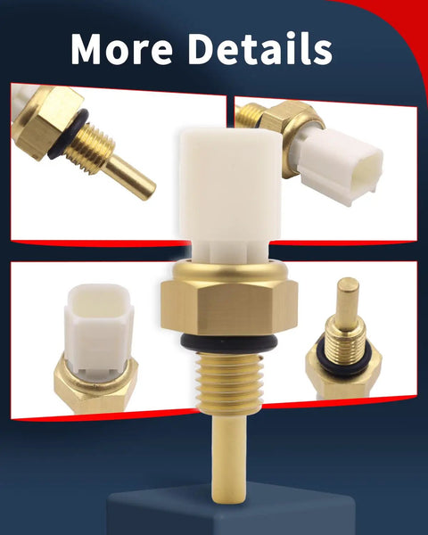 Honda Engine Coolant Temperature Sensor With Connector Fits Accord Civic CRV Odyssey Pilot Ridgeline Fit Insight CRZ And More Easy Install Durable OEM Grade Replacement For Reliable Engine Cooling brass sensor