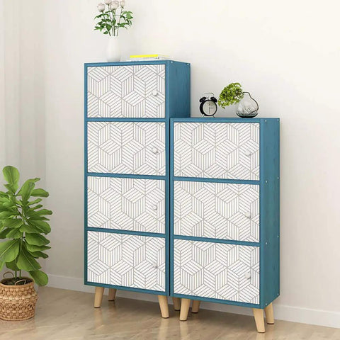 White And Silver Peel And Stick Wallpaper Modern Geometric Hexagon Pattern 17.7 In By 393 In on cabinet doors in living room