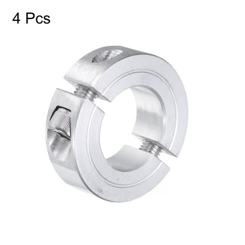 Four Pack Heavy Duty Double Split Clamp On Shaft Collar For Seven Eighths Inch Shaft Two Piece Aluminum Alloy Clamping Collar