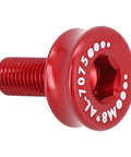 Lightweight Aluminum Alloy Bicycle Crank Arm Bolts M8 Thread Two Pack Water Resistant For Square Taper Bottom Bracket Red Great Upgrade