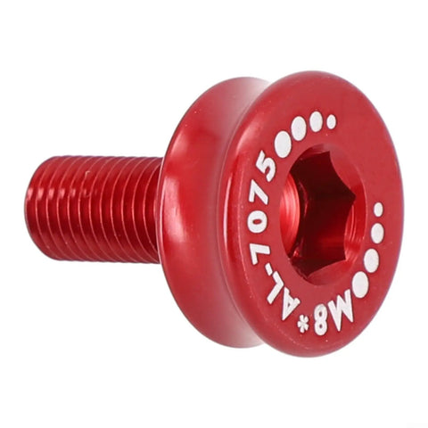 Lightweight Aluminum Alloy Bicycle Crank Arm Bolts M8 Thread Two Pack Water Resistant For Square Taper Bottom Bracket Red Great Upgrade