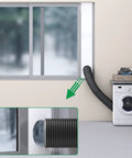 Easy Install 4 Inch Dryer Vent Window Kit With Adjustable Seal And Insulated Foam Strip for sliding windows venting dryer exhaust