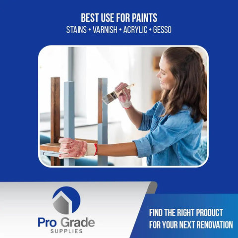 Woman using Two Pack 3 Inch Flat Paint Brushes With Durable Wood Handles And Thick Synthetic Filament for a smooth finish.