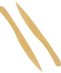 Two Pack Wooden Letter Opener Set, Handy Envelope Slitter For Quick Mail Openings, shown with ergonomic wooden handles.