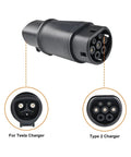 Top Tier Tesla To Type 2 Ev Charger Adapter 32a Eves Connector Compatible With Iec 62196 Electric Car Converter showcasing plug ends.