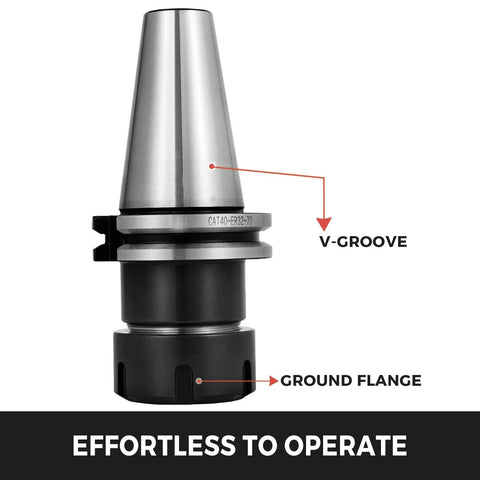 5 Piece CAT40 ER32 Collet Set For CNC Milling Lathe And Engraving Machines, High Precision Tool Holder With Durable 40Cr Body, Smooth Rust Resistant Finish, Ultra Tight 0.0002 Inch Accuracy, Hassle Free Setup And Quick Tool Changes