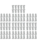 100 Pack 10-24 Rivet Nut Inserts For Aluminum Panels arranged flat, showcasing heavy duty aluminum rivet nut fasteners.