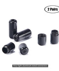 Elastic No Tie Shoe Laces With Screw Lock System Turn Your Shoes Into Quick Slip Ons Grab And Go Comfort For Adults Kids And Seniors Never Tie Your Laces Again Two Pairs Of Stretchy Hassle Free Lacing. black aluminum screw lock connectors, 2 pairs