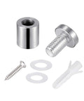 Heavy Duty 48 Pack Sign Standoff Screw System With Drywall Anchors And Rubber Isolation Pads 3 4 By 1 Inch corrosion-resistant stainless steel kit components