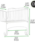 Dimensions of Wall Mounted Ironing Board Rack With Basket Storage For Easy Organization All-In-One Heavy Duty Steel Holder