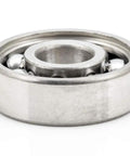 Heavy Duty 100 Pack 608 Open Deep Groove Radial Ball Bearing 8Mm X 22Mm X 7Mm showing open steel design for skates.