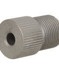 3-pack drill chuck adapter sleeves; knurled silver steel with 5mm bore and threaded ends