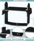 4 Piece Leaf Spring Clamp Kit For Vehicles Up To 2.5 Inches Wide Keeps Your Ride Solid And Bends In Check With Cap Rebound Clamp