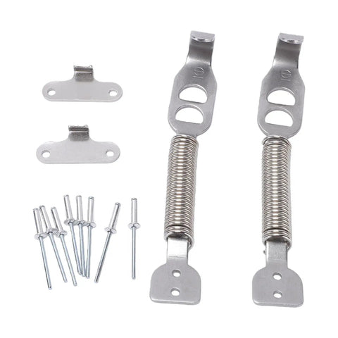 Stainless Steel Hood Spring Fastener Clips For Cars And Trucks Secure Your Hood On Every Ride No Hood Pop On Highways Or Rough Roads Durable Automotive Clip Set, stainless steel clips and rivets