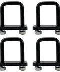 Heavy Duty Square U-Bolts 4 Pack Galvanized Clamp Set For Trailers And Trucks Fits 2.5 Inch Wide Leaf Springs Secure Fit Durable Black Hardware For Boat And Trailer Towing
