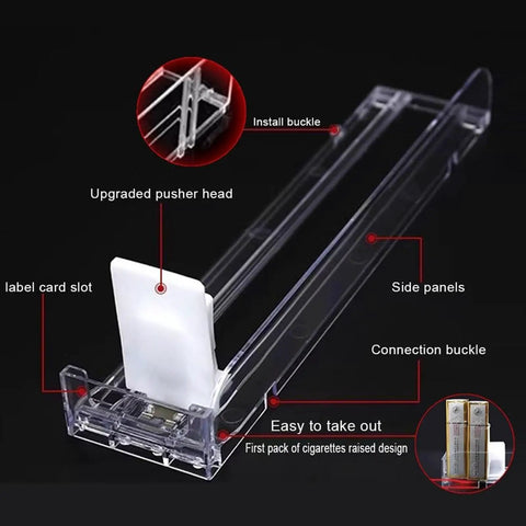 Top Shelf Acrylic Automatic Cigarette Display Case With Smooth Glide Push Rods And Divider Trays For A Prime Counter Setup Keep Your Stock Stacked And Ready To Fly Off Shelves Fast