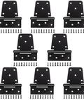 Three And A Half Inch Heavy Duty Gate Hinges Eight Pack Black Iron T Hinges For Barn Doors Fences And Sheds With One Hundred Forty Four Screws