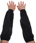 Black Waterproof Arm Sleeves Two Pack Heavy Duty Grease Shield For Mechanics And Construction Crews Slick Proof Work Cover With Snug Stretchy Fit Easy Rinse Job Ready Protection on hands