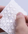 Sheet of clear self-stick rubber feet bumper pads for doors cabinets and drawers no drill needed easy peel and stick