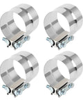Heavy Duty 3.5 Inch Exhaust Clamp Kit 4 Pack Universal Lap Joint Band Clamp Stainless Steel Sleeve Coupler For Mufflers And Exhaust Pipes