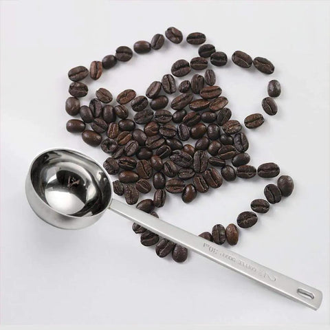 Stainless Steel Coffee Scoop With Long Handle Tablespoon 30 Ml 2 Pack Measuring Spoon With Coffee Beans