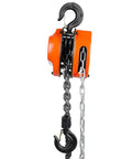 1 Ton Hand Chain Hoist 20 Ft Lift 2200 Lbs G80 Galvanized Chain with Double Pawl Brake and 360 Hook, side view