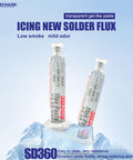 SD360 No Clean Solder Flux Paste Ultra Low Residue Low Smoke Transparent Welding Flux with two 10cc syringes